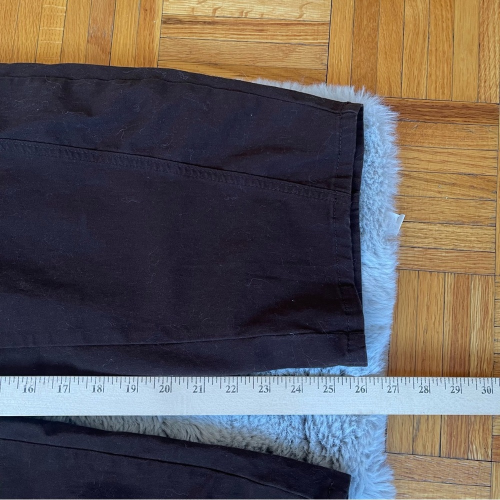 PARKE Horseshoe / Barrel  Brown High Rise Wide Leg Jeans Size 28 Button Fly - Picture 10 of 10
